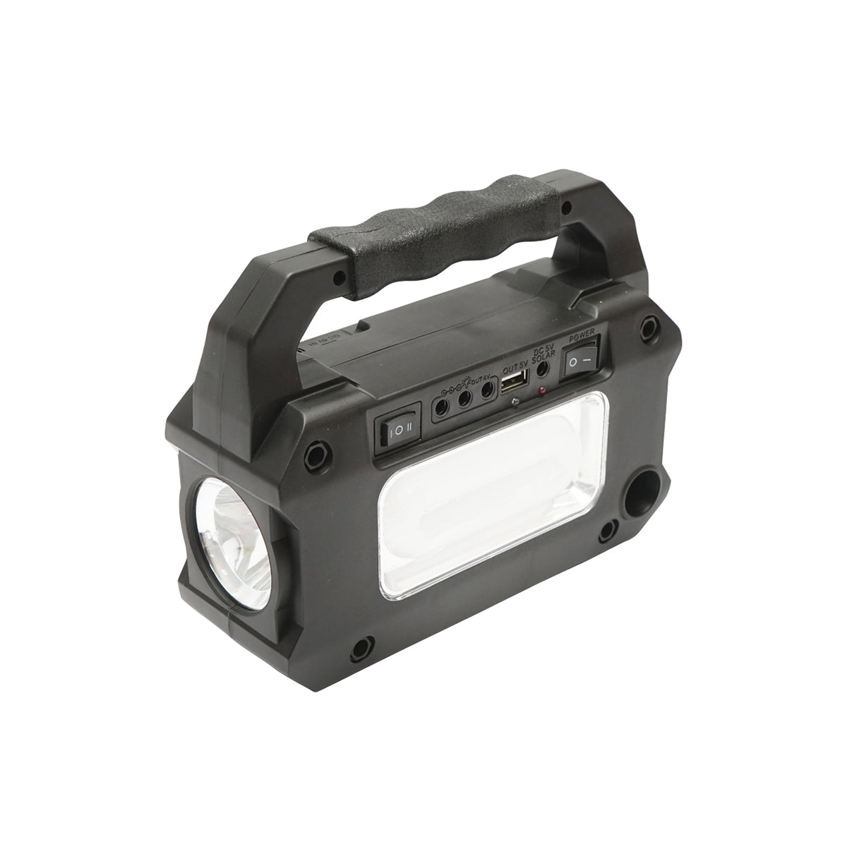 Hordozható LED világítási készlet 3 izzóval/projektorral, napelemmel, FM rádióval és 4500 mAh akkumulátorral, horgászathoz, kempingezéshez, GD-8081FM