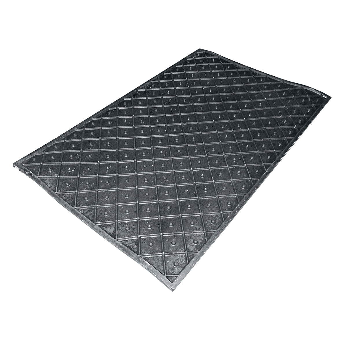 Bordázott gumiszőnyeg, 120x190x3,2 cm, szarvasmarhák pihenőhelyének kialakításához