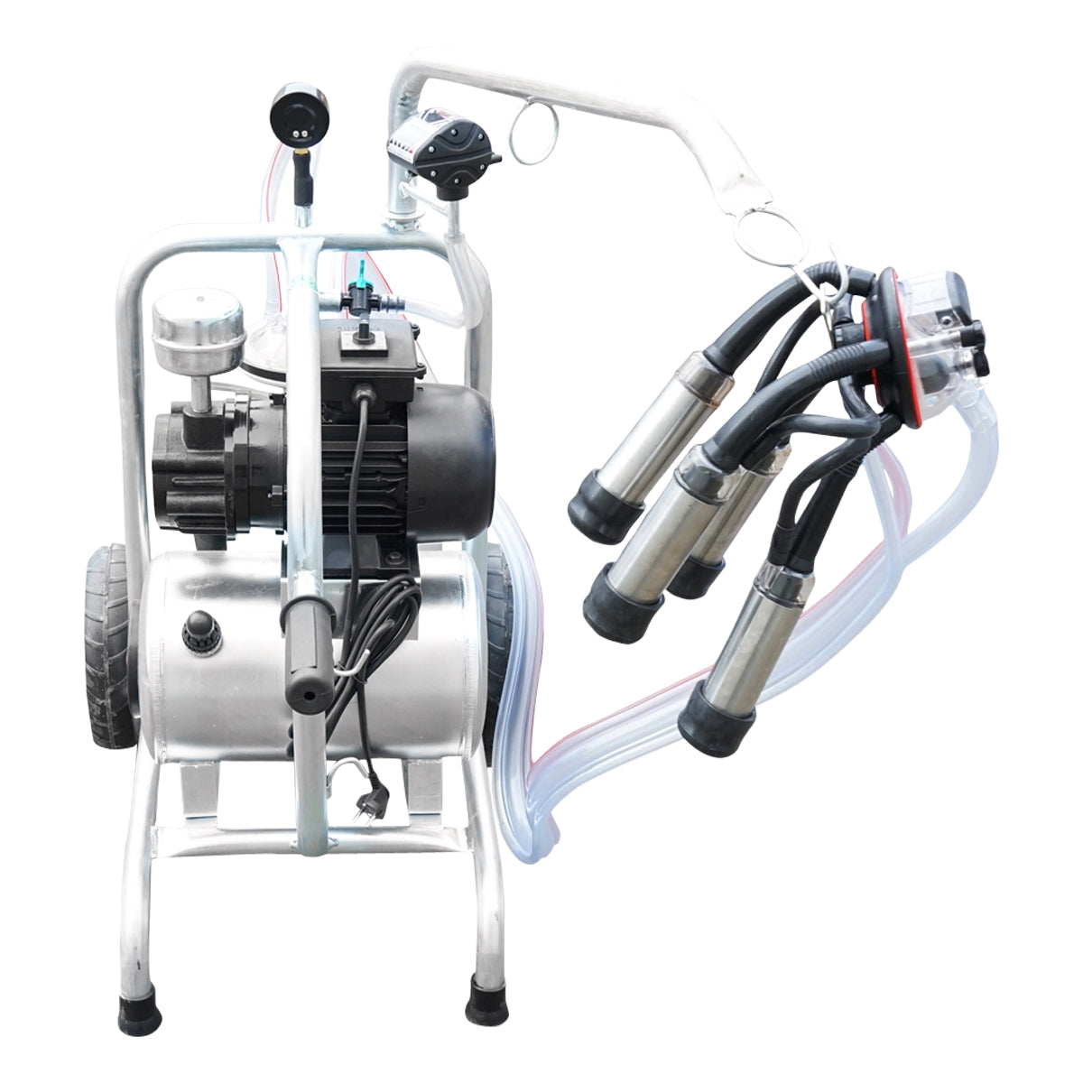 Tehénfejő gép 160 cc gyűjtőegységgel, horganyzott vázzal, 30 literes alumínium tartállyal, 1 állásos, Breckner Germany