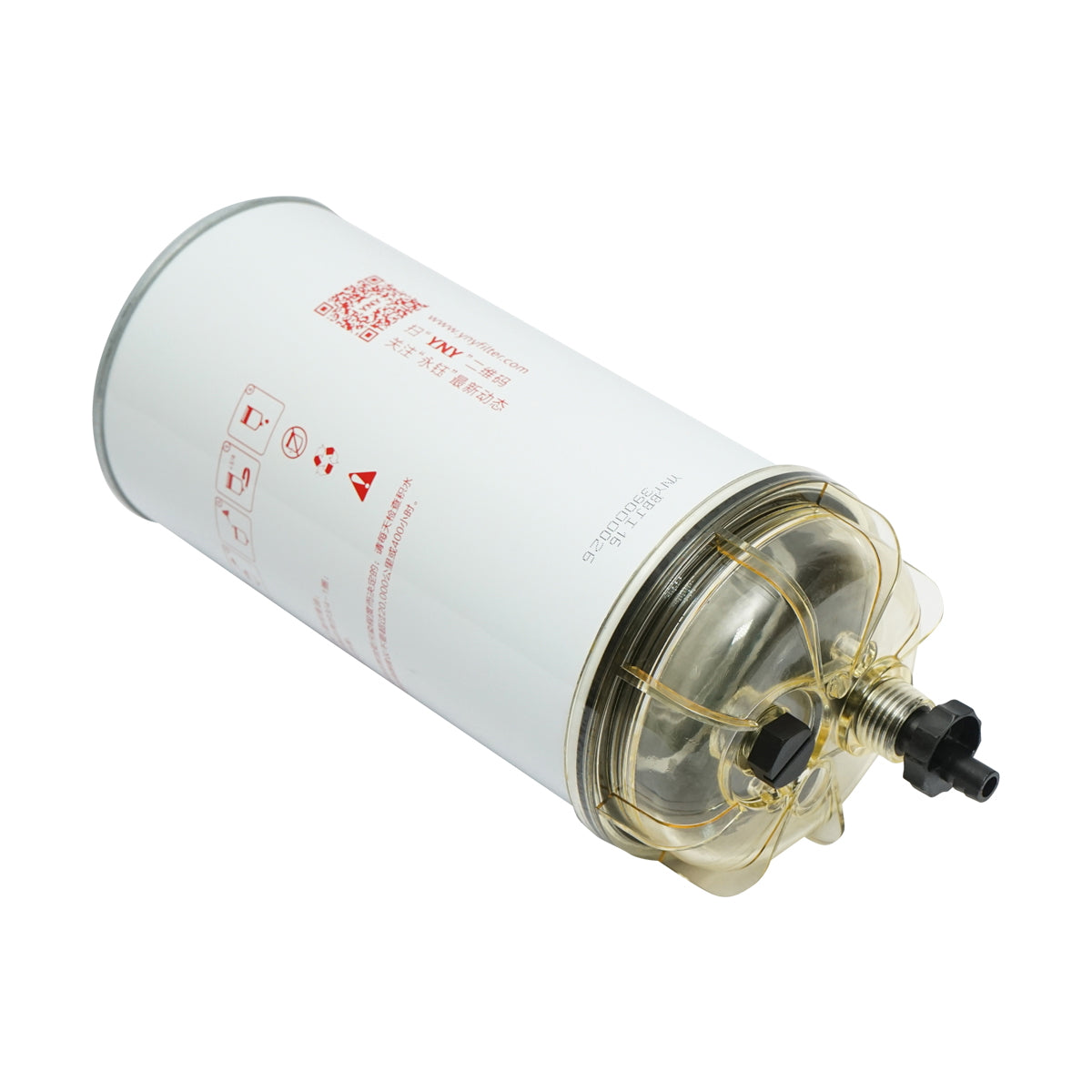 Gázolajszűrő ház vízleválasztóval John Deere, Caterpillar, Volvo gépekhez, OEM kódok: 129-0372, BF1218