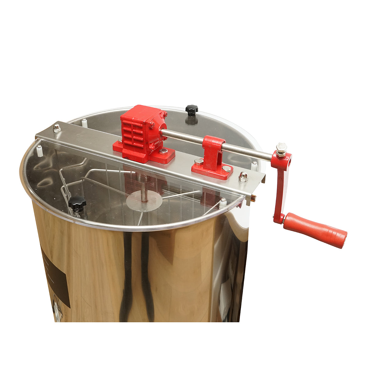 Kézi mézpergető, rozsdamentes acélból, 3 keretes