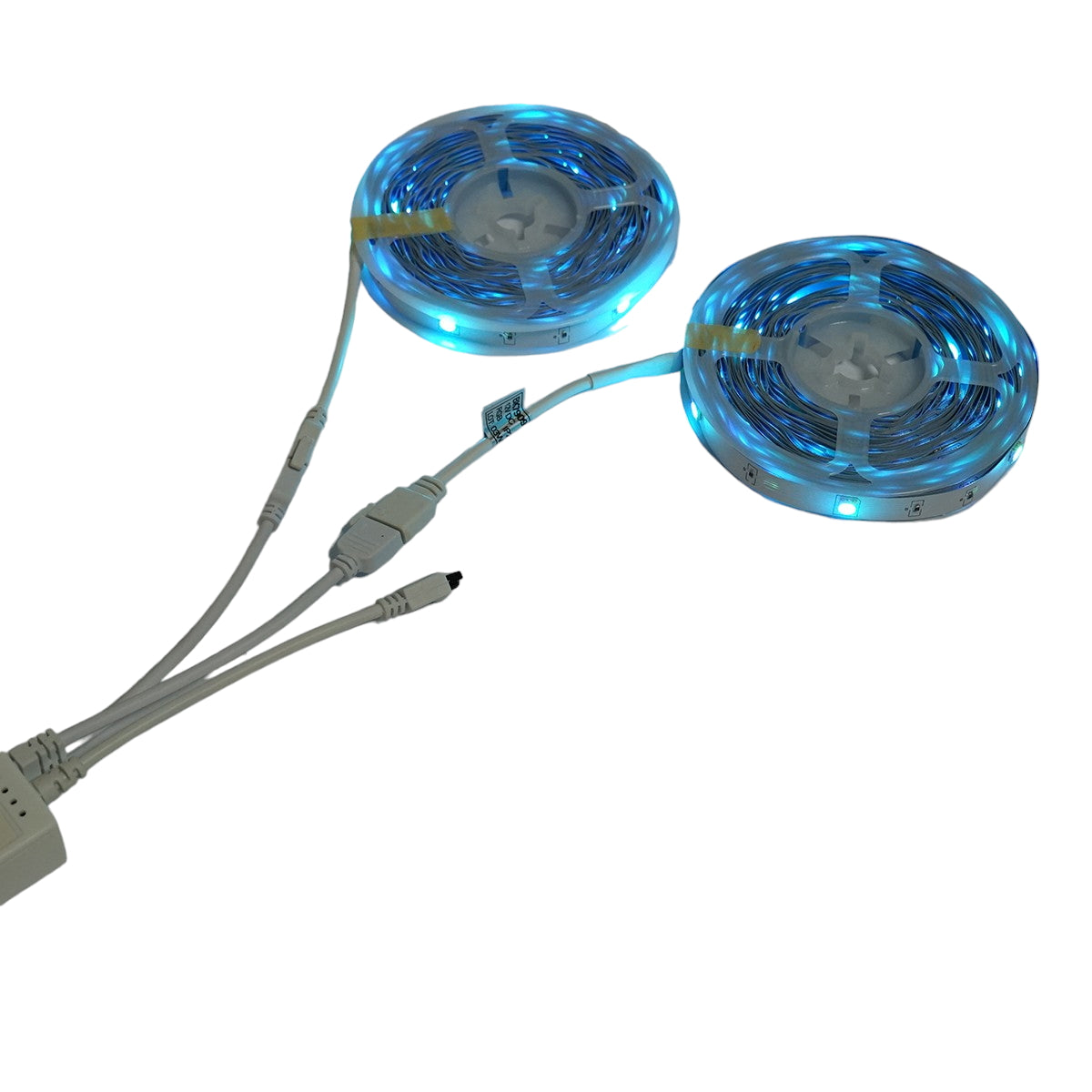 Inteligens LED szalag 2x10m, 12V távirányítóval, hangvezérléssel, bluetooth, USB alkalmazással, 20m RGB Breckner Germany