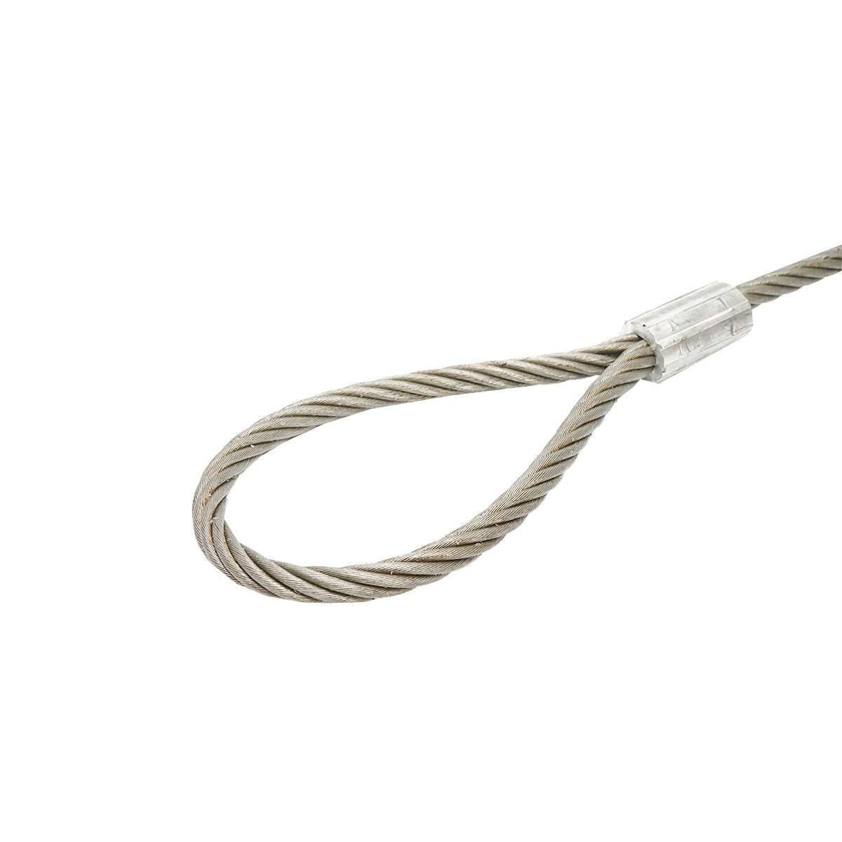 Csörlőkötél „ciochinar” típusú, acél, 6x37, fi 16 mm, 1 m, 2 szemmel