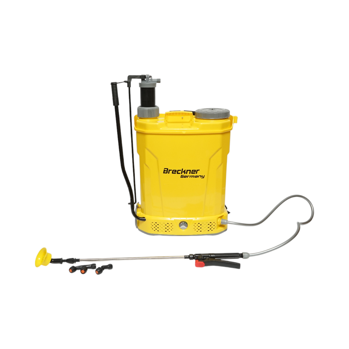 Permetezőgép (vermorel) 2 az 1-ben, kézi és elektromos, 18L tartállyal, 12V 8Ah akkumulátor, 3.1 l/perc áramlás, Breckner Germany