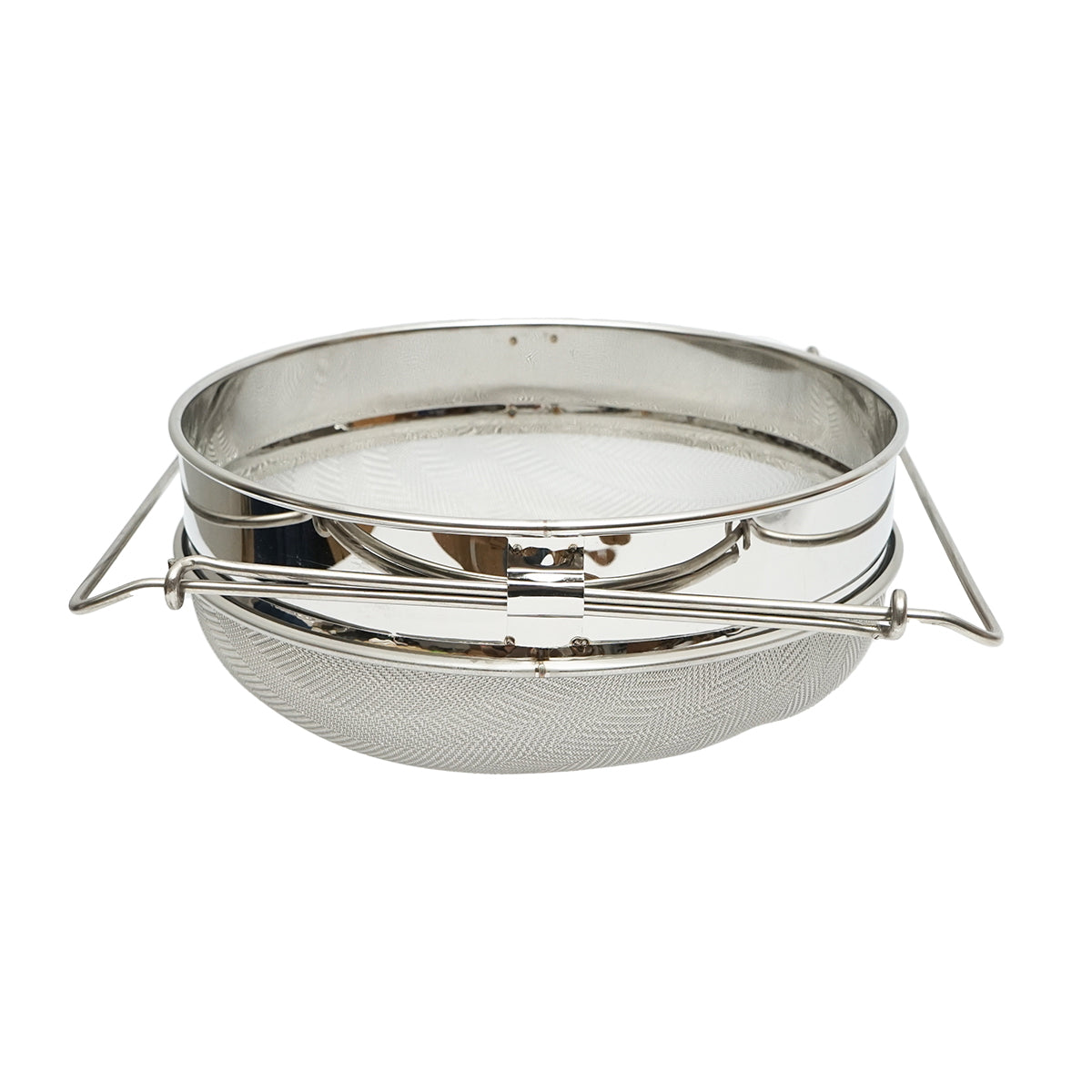 Dupla rozsdamentes acél szűrő méz szűréséhez, 235 mm