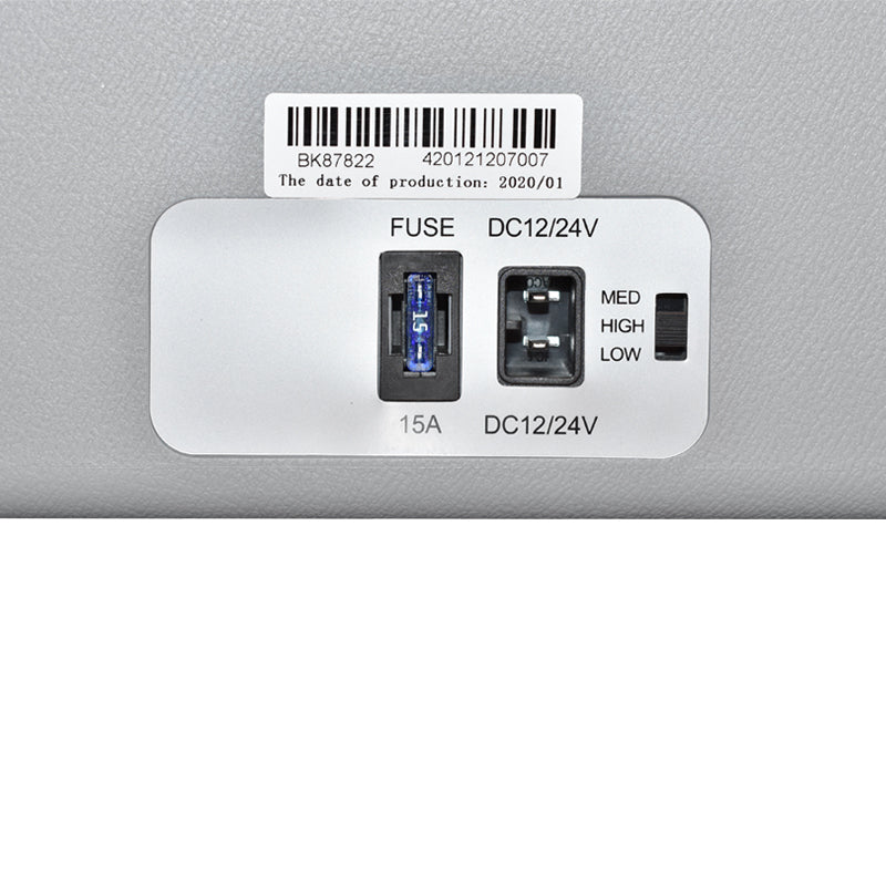 Autós hűtőszekrény, 42L, 12–24V, 45W, kompresszoros, 680x345x460 mm, 13,5 kg, hűtési tartomány: -18 °C – +10 °C, Breckner Germany