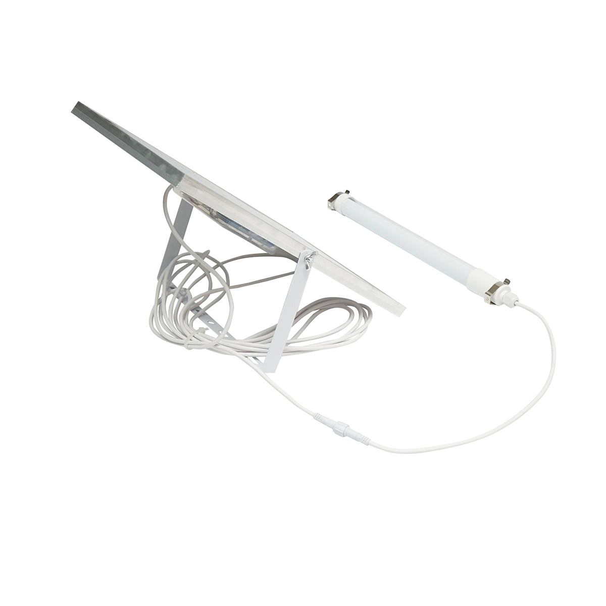 LED reflektor lámpa 80W, 10W-os napelemmel, 6000 mAh akkumulátorral és 5m kábellel IP65 Breckner Germany