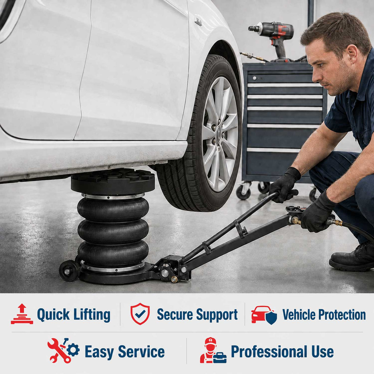 Gumipogácsa légpárnás emelőhöz 3.5T GEBO TOOLS
