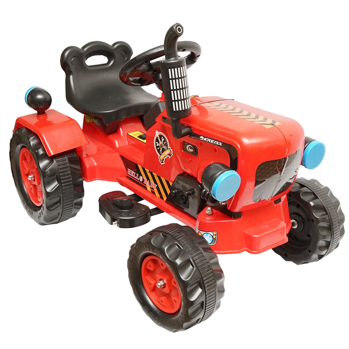 Elektromos traktor pótkocsival és akkumulátorral gyerekeknek, játék 3-6 éveseknek Hello Baby, Breckner Germany