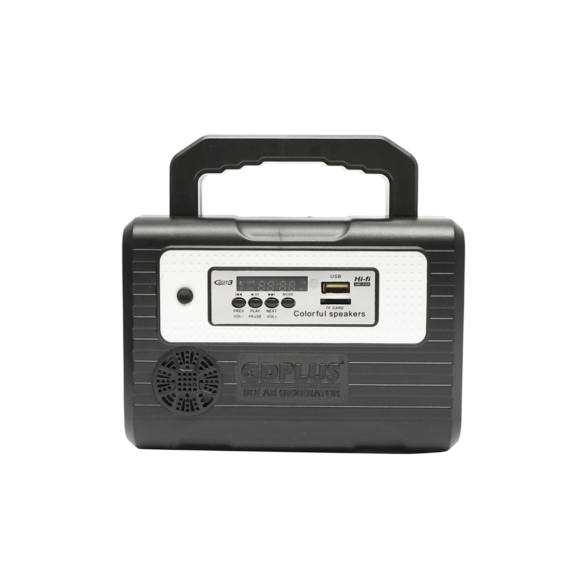 Hordozható LED világítási készlet 3 izzóval/projektorral, napelemmel, FM rádióval, MP3-mal és 4500 mAh akkumulátorral, horgászathoz, kempingezéshez, GD-8028COB