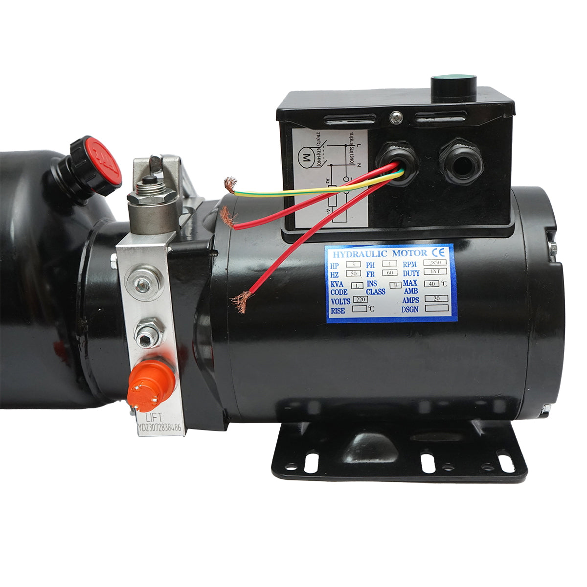 Billenőszivattyú 220V/50Hz, 2,2 kW, 170 bar nyomás, 10 literes műanyag tartállyal, Breckner Germany