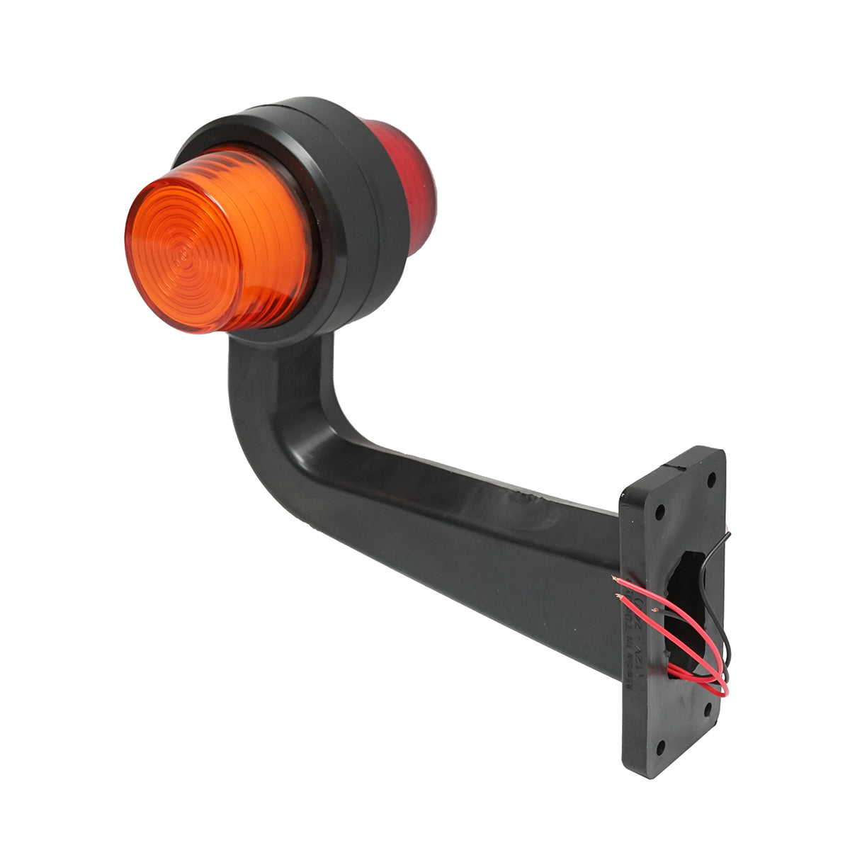 Oldalsó LED helyzetjelző lámpaszett, karral, 12–24V, sárga-piros, FR0158, Breckner Germany