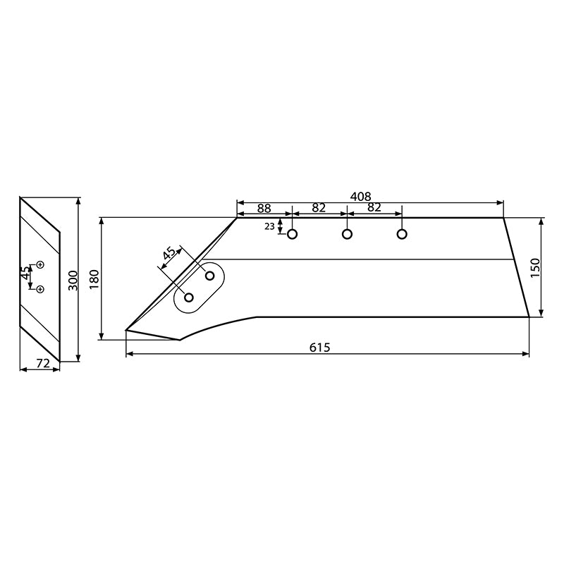 Jobb oldali csoroszlya vésőheggyel 111751/D Unia Ibis típushoz