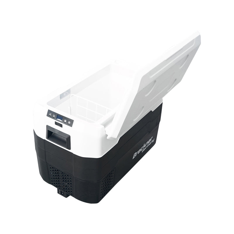 Autós hűtőszekrény, 40L, 12–24V, 55W, kompresszoros, 645x370x470 mm, hűtési tartomány: -20 °C – +10 °C, Breckner Germany