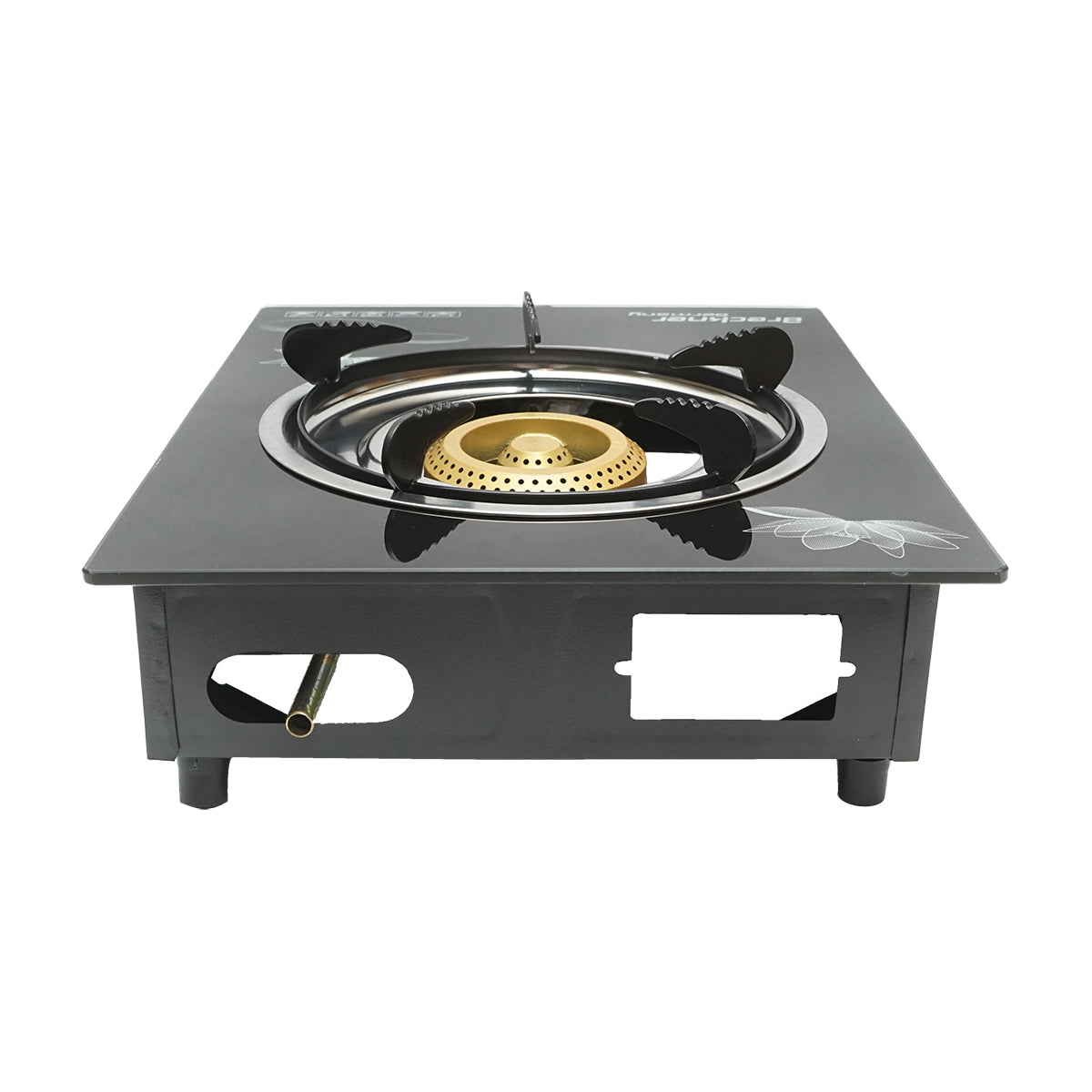 Tűzhely, öntöttvas egy égős 2.5KW, edzett üveg 400x300x90mm Breckner Germany