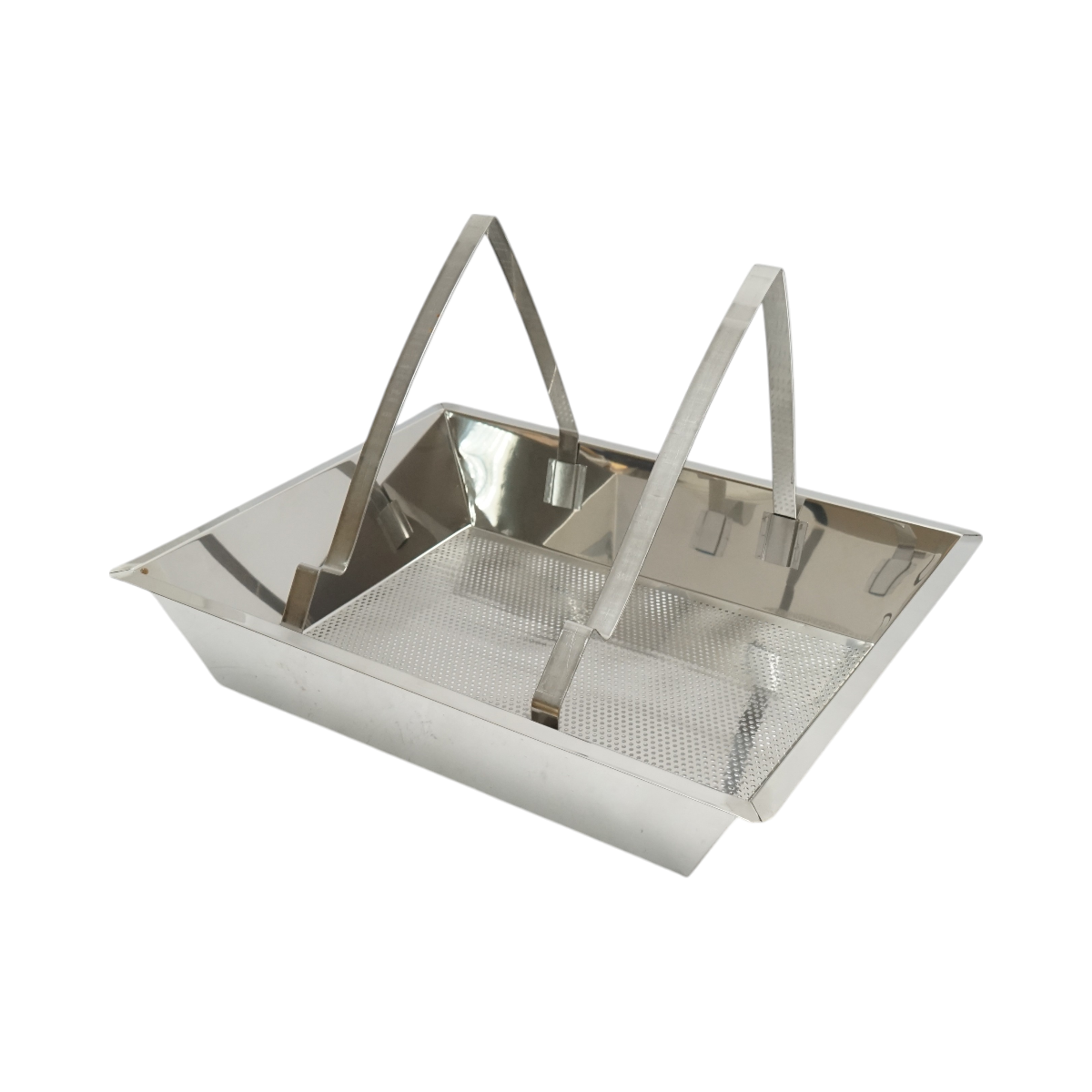 Lefedő tálca rozsdamentes acél szűrővel, 520×415×110 mm