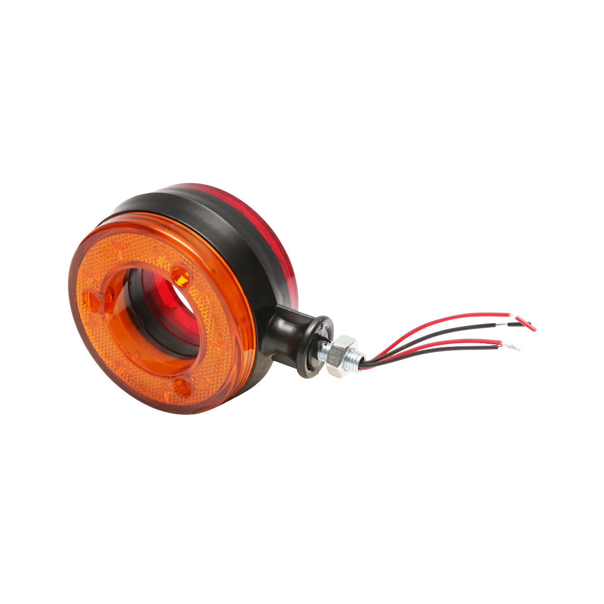 Tükörre szerelhető LED helyzetjelző lámpa, 12/24V, piros/sárga, FR0330RY, Breckner Germany