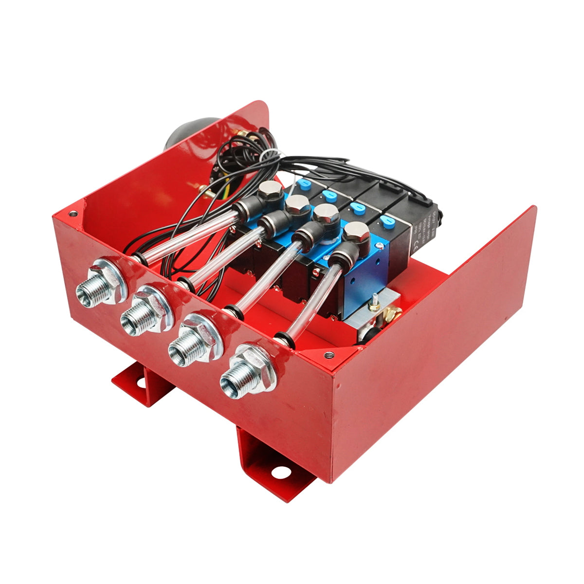 Elektromágnesszelep vezérlőegység csörlőhöz, 12V, 2 zárt / 2 nyitott, erdészeti traktorhoz