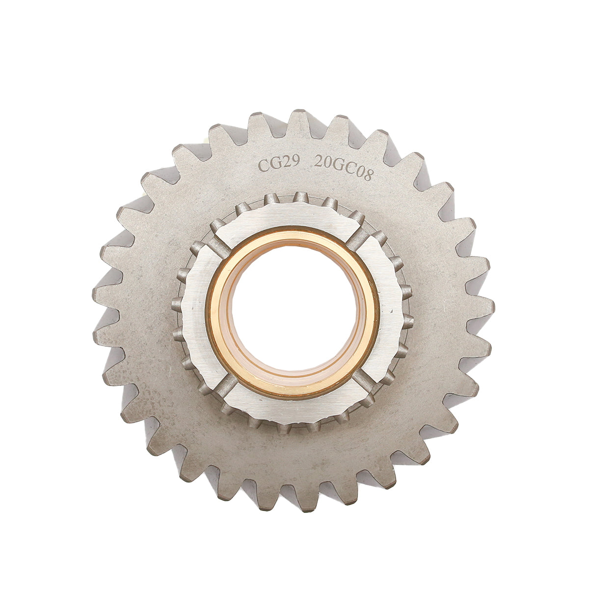 Köztes tengely fogaskerék Z=29 bronzpersellyel másodlagos tengelyhez (2. tengely) erdészeti traktor hajtóműhöz