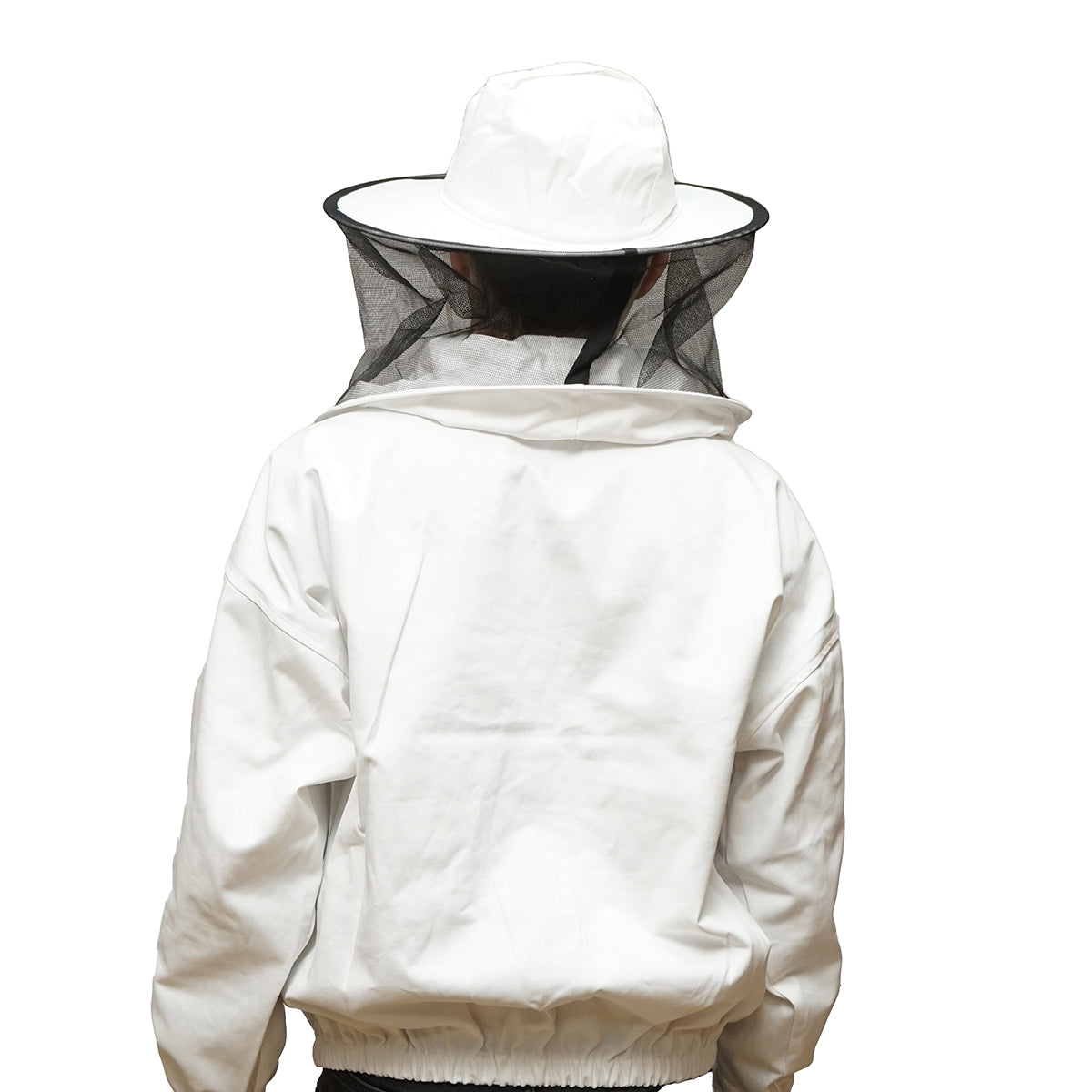 Fehér méhész kabát XL méretben, védőmaszkkal