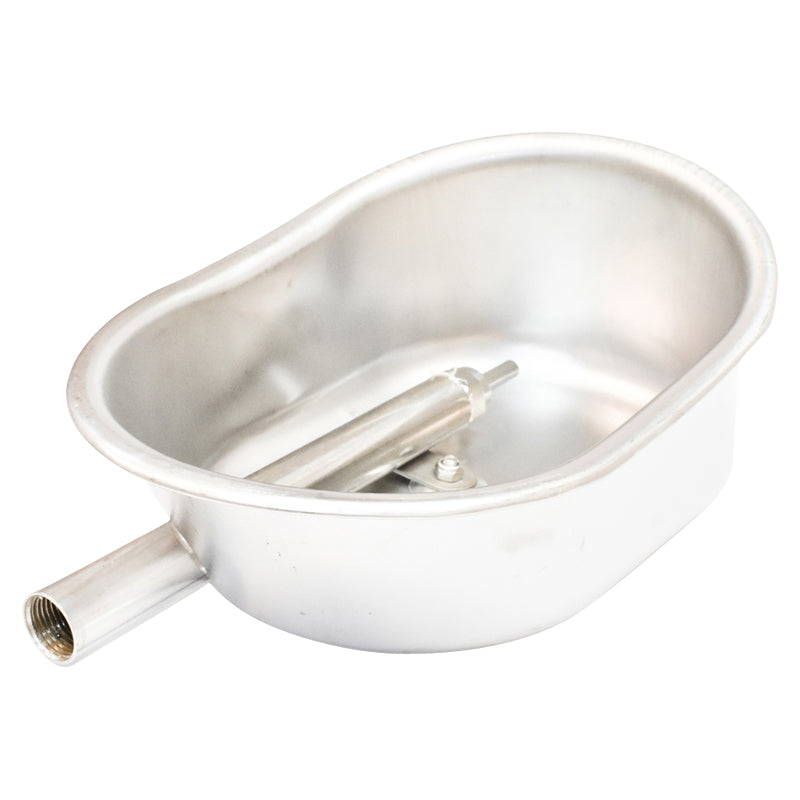 Rozsdamentes acél itató, közepes méretű, függőleges, malacok számára, 270×185×120 mm