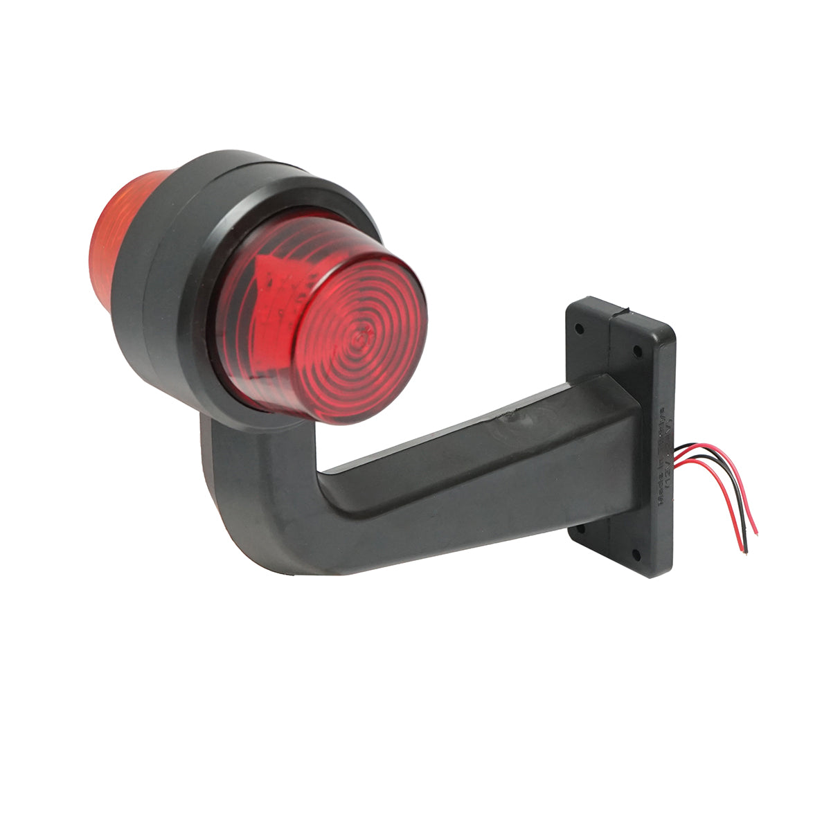 Oldalsó LED helyzetjelző lámpaszett, karral, 12–24V, sárga-piros, FR0157, Breckner Germany