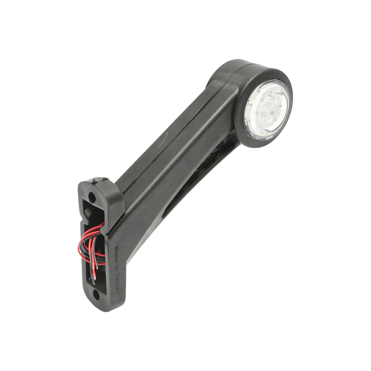 Oldalsó LED helyzetjelző lámpa szett, 12–24V, piros-fehér, rugalmas PVC házzal, Breckner Germany