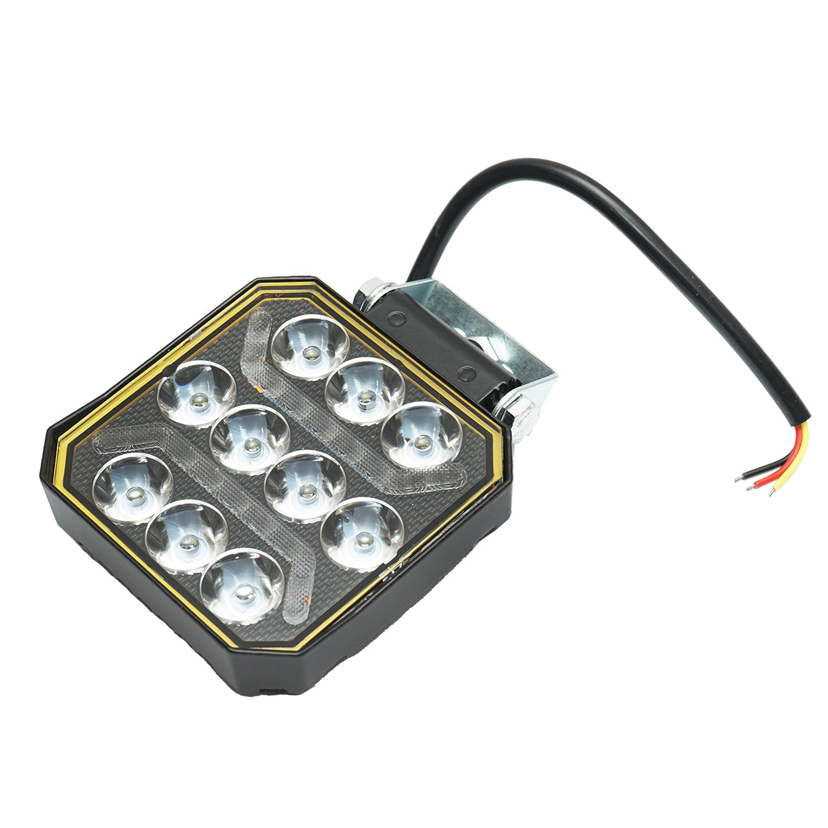 LED reflektor, 10–30V, 15W, 101x101x32 mm, rögzítőkkel, Breckner Germany