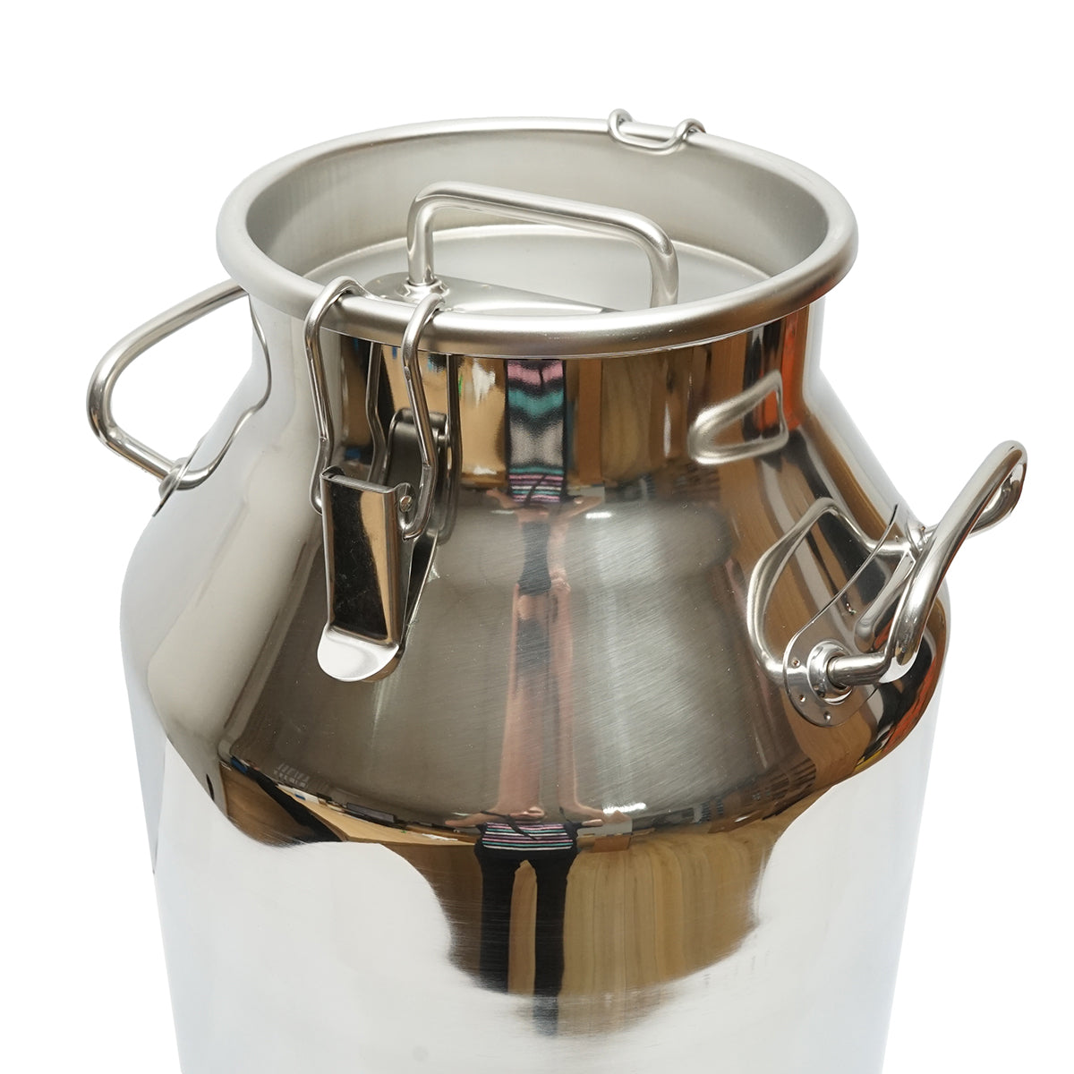 Rozsdamentes acél tejtartály fedéllel és csappal, 40 L, tehénfejő géphez, Breckner Germany