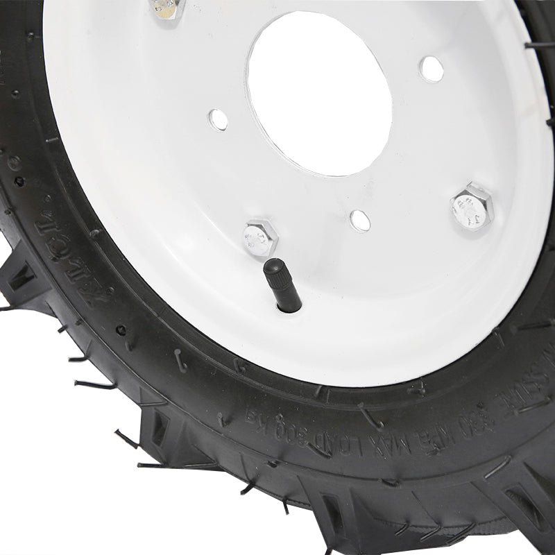 Komplett kerék 400/8, R1, bütykös, 4PR, fehér felnivel