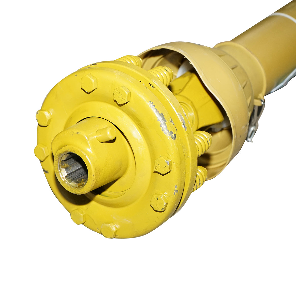 Kardántengely 850 mm, T5, kéttárcsás kuplunggal, kereszt 30,2x80 mm, háromszög alakú csővel, 1 3/8" Z=6