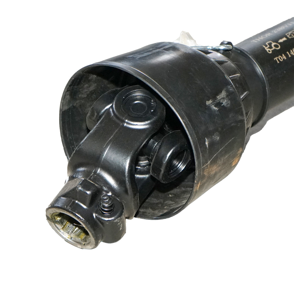 Kardántengely 1400 mm, T4, kereszt 27x74,6 mm, háromszög alakú csővel, 1 3/8" Z=6