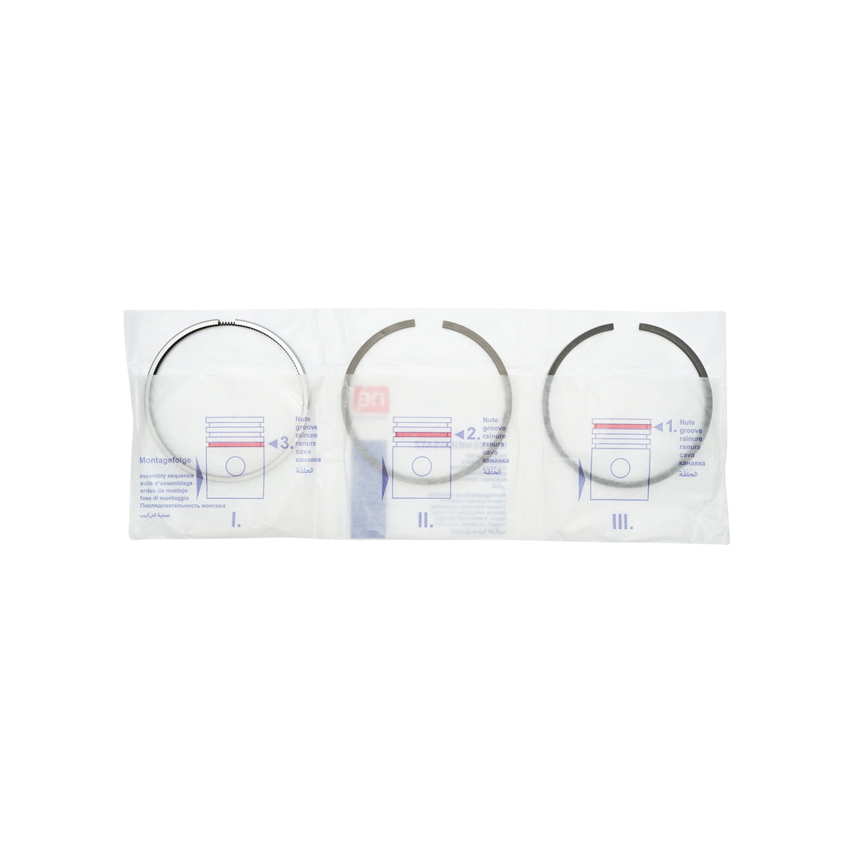 Dugattyúgyűrű készlet 1 dugattyúhoz, Ø98 mm, 2,38x2,38x5 mm méretben, John Deere-hez, OEM AR70633