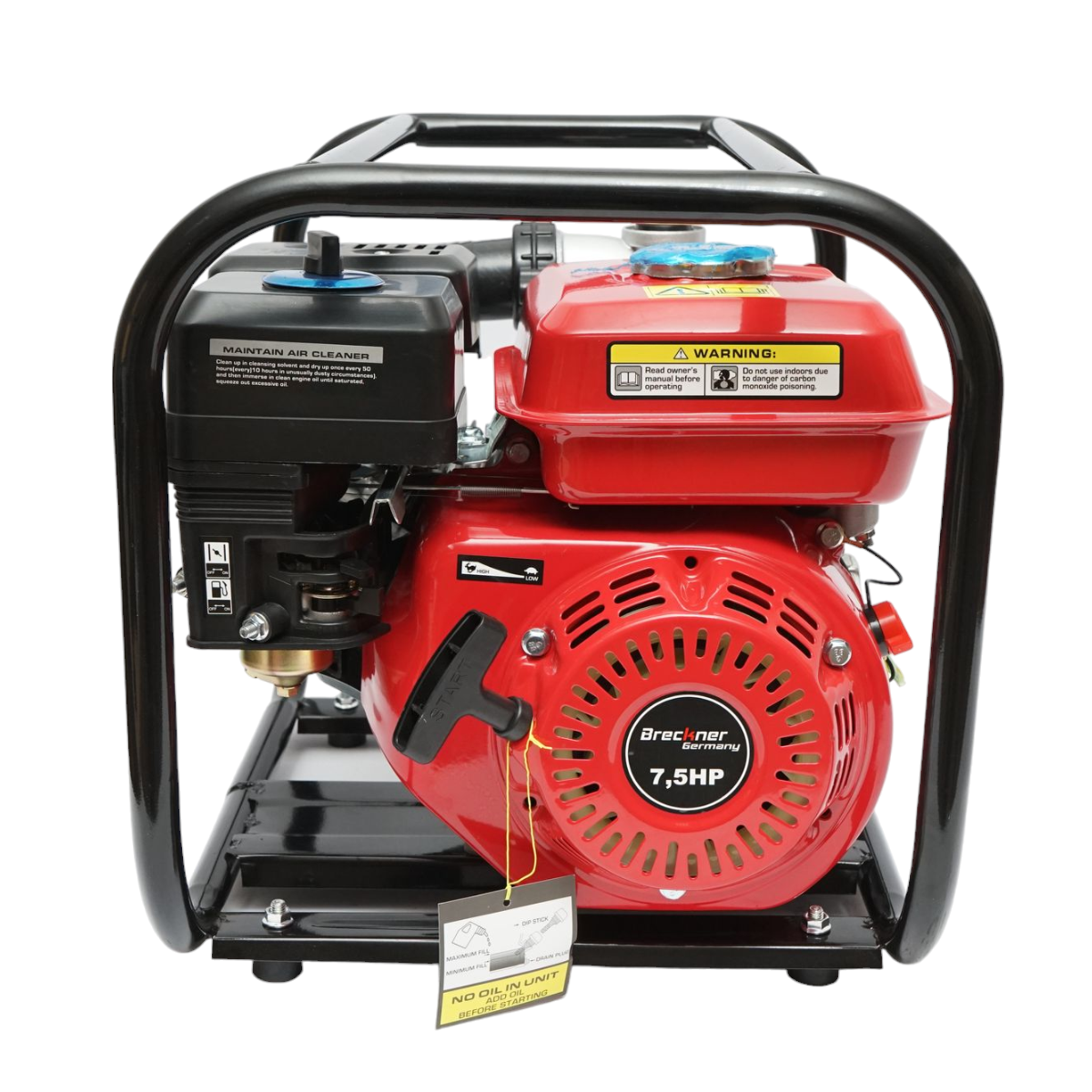 BENZINMOTOROS SZIVATTYÚ WP20, 7,5 LE, 2 COLOS, 30 M3/H KAPACITÁS, 8 M SZÍVÓMÉLYSÉG, 30 M EMELŐMAGASSÁG, BRECKNER GERMANY