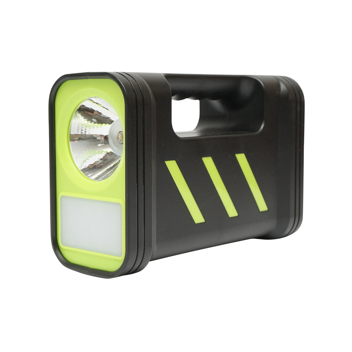 Hordozható LED világítási készlet 3 izzóval/projektorral, napelemmel és 6V, 4.5Ah akkumulátorral, horgászathoz, kempingezéshez, GD-12