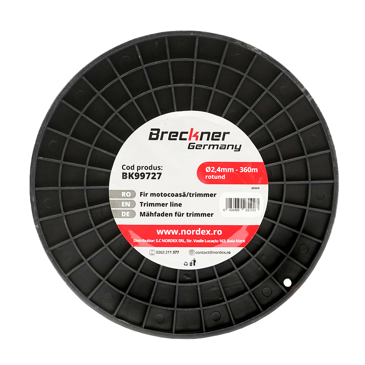 Fűkasza damil, kerek profilú, 2,4 mm × 360 m, Breckner Germany