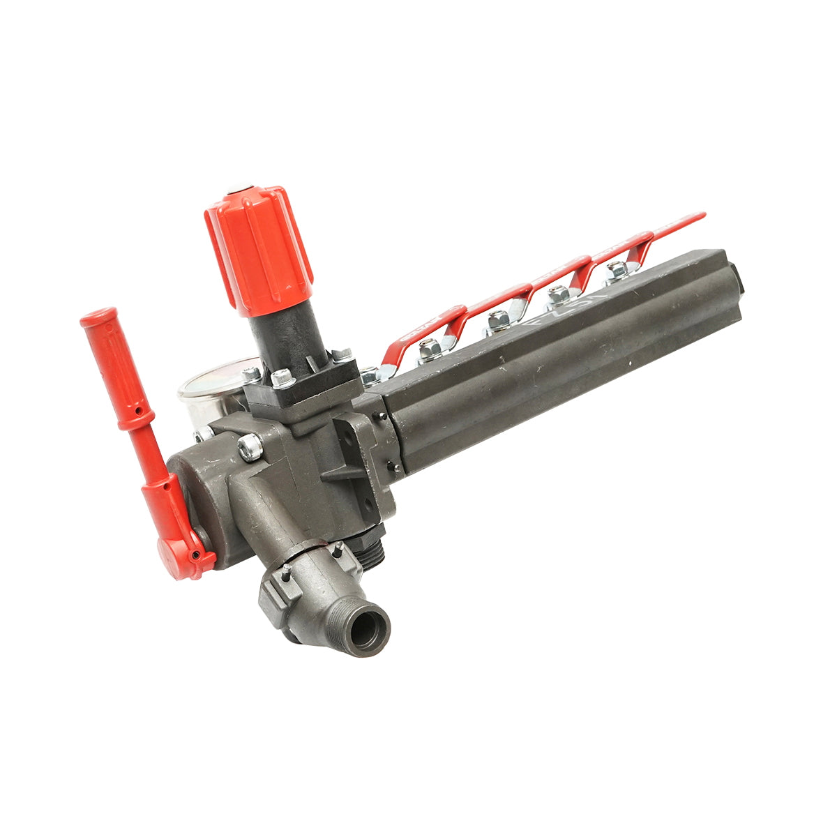 Permetező szakaszoló, 5 szelepes, beépített glicerin manométerrel