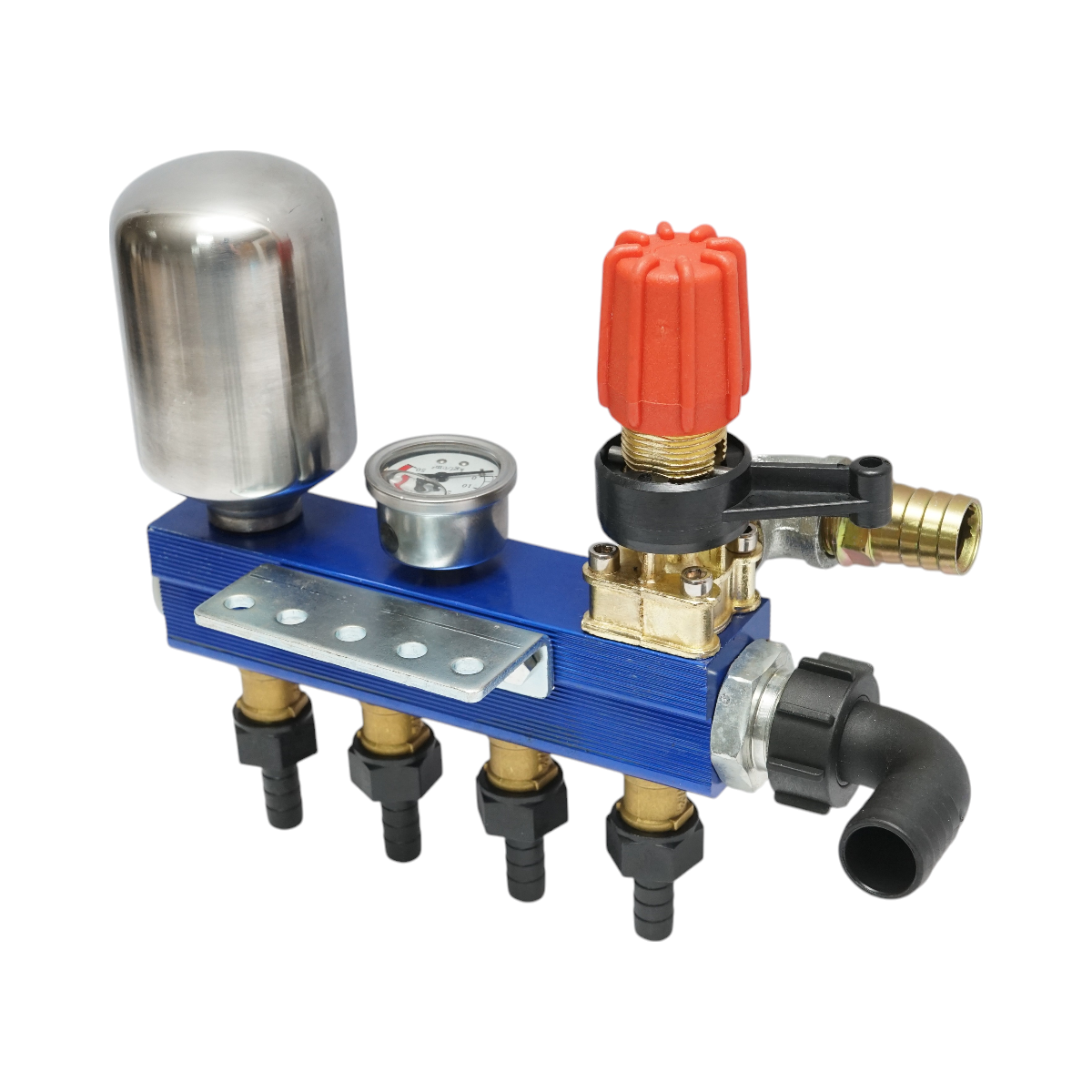 4-utas osztóegység nyomásmérővel permetezőgéphez