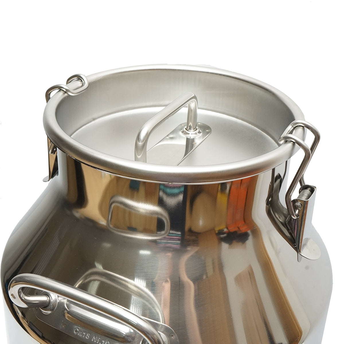 Rozsdamentes acél tejtartály fedéllel, 40 L, tehénfejő géphez, Breckner Germany