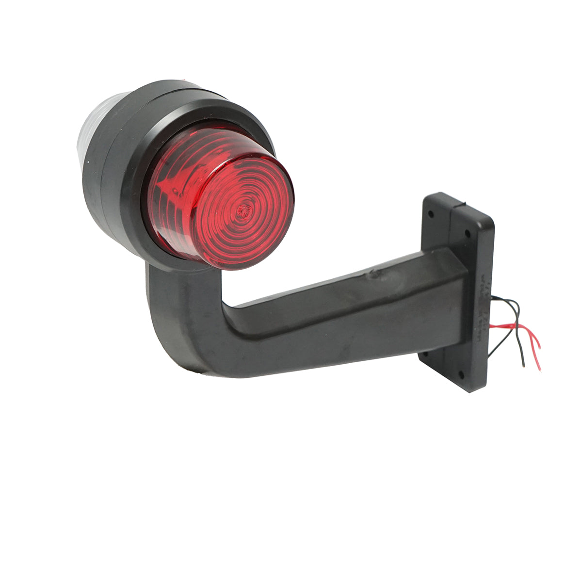 Oldalsó LED helyzetjelző lámpaszett, karral, 12–24V, piros-fehér, FR0157, Breckner Germany