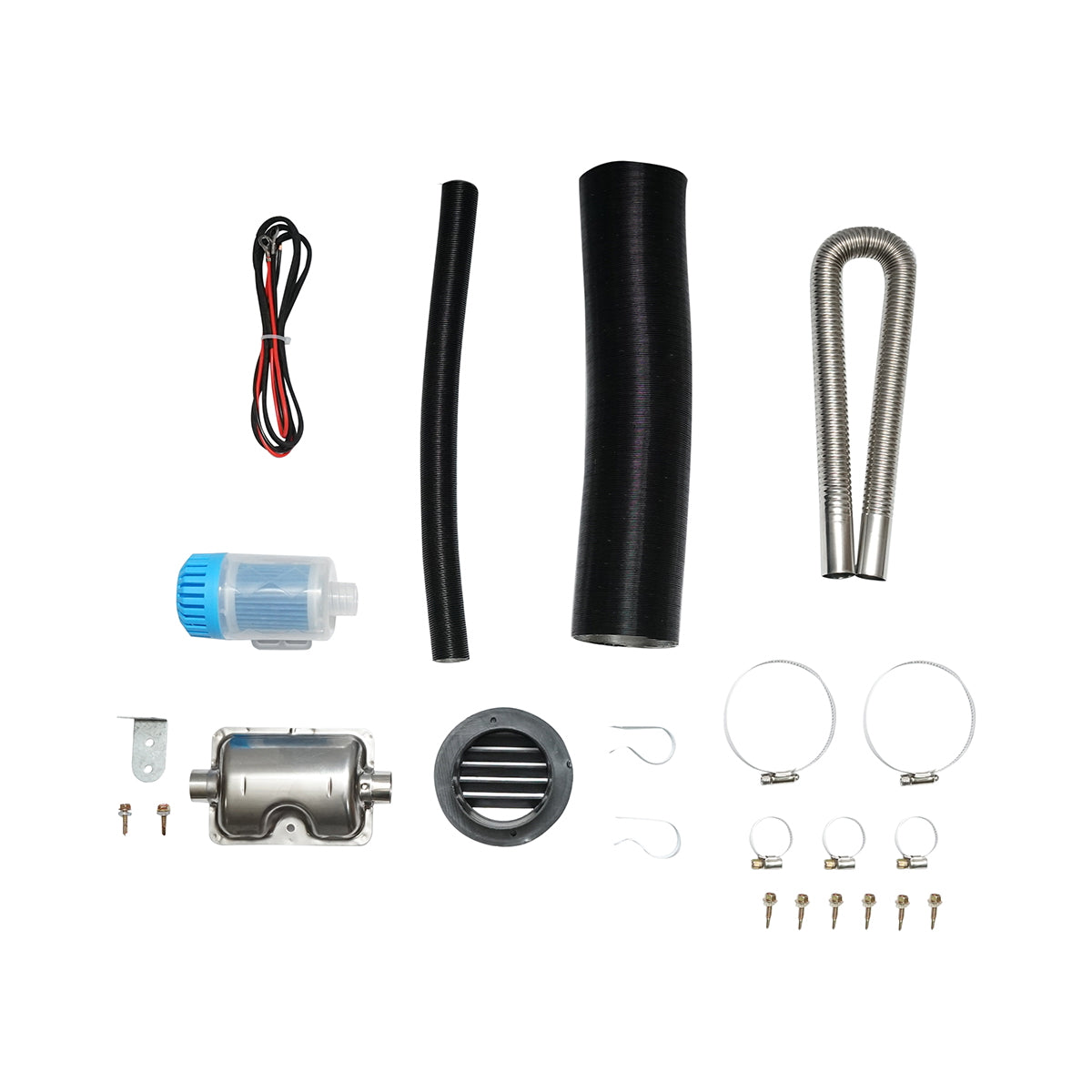 Sirocou, halk hordozható állóhelyzeti fűtés 12–24V, 5KW, LCD kijelzővel, távirányítóval és Japánban gyártott Kyocera izzítógyertyával