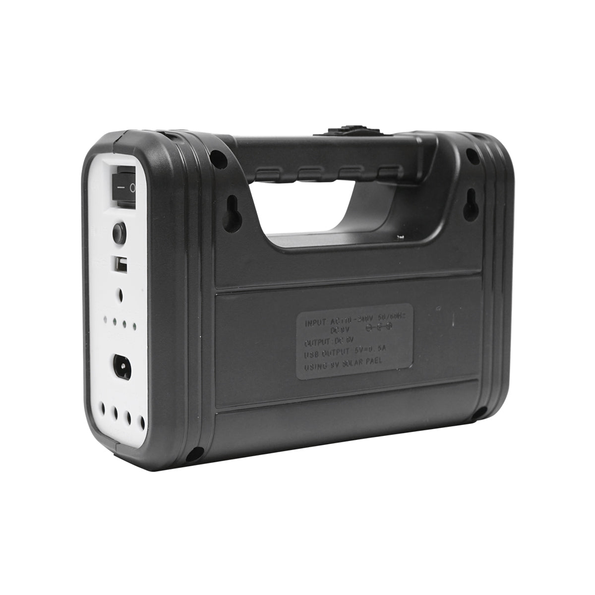 Hordozható LED világítási készlet 3 izzóval/projektorral, napelemmel és 6V, 3Ah akkumulátorral, horgászathoz, kempingezéshez, GD-8017COB