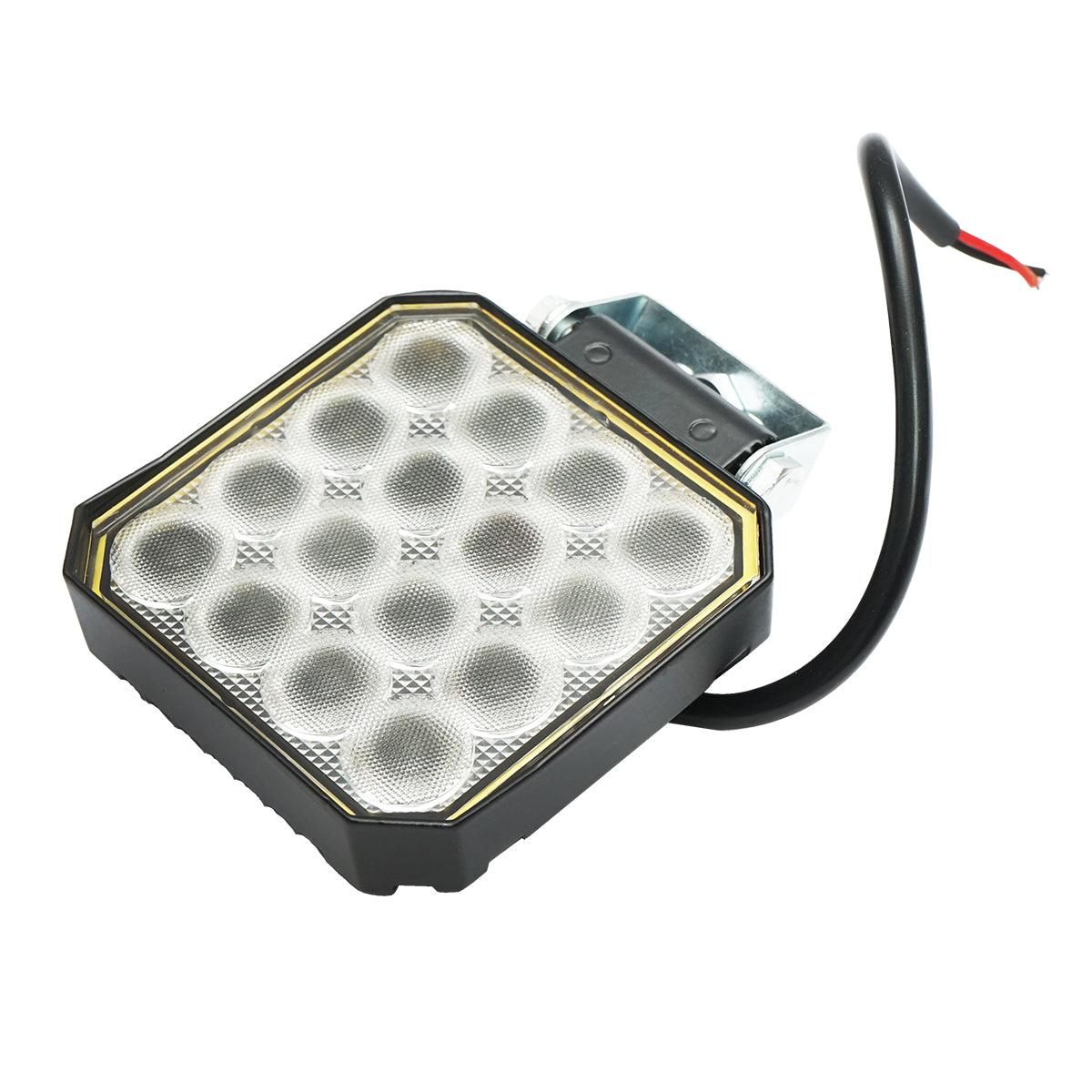 Reflektor, 16 LED, 10–30V, 25W, 101x101x32 mm, rögzítőkkel, Breckner Germany