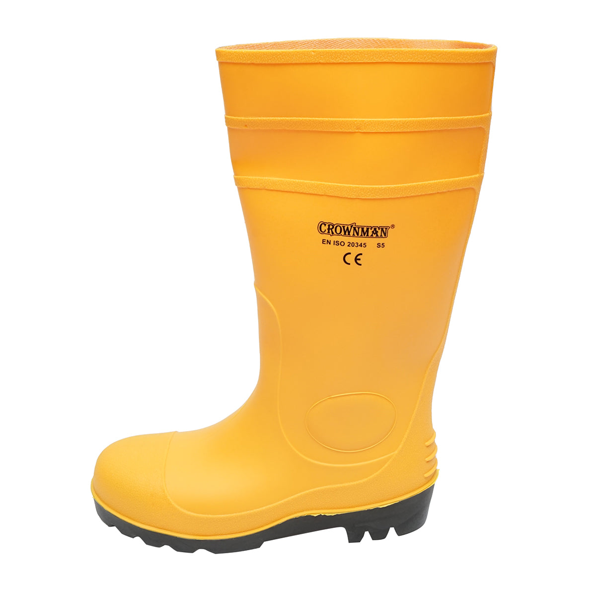 Munkavédelmi gumicsizma, sárga, 45-ös méret, Crownman