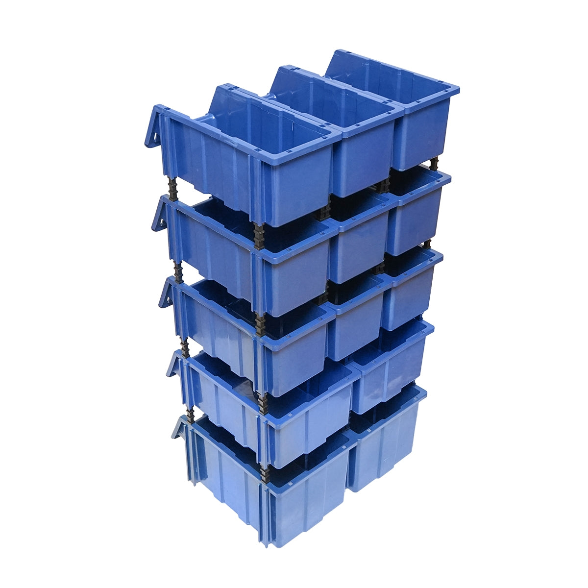 ÁLLVÁNY 13 TÁROLÓ DOBOZZAL, KÉK MŰANYAG DOBOZOK, 510X400X1000MM