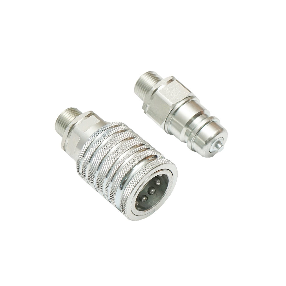 Hidraulikus gyorscsatlakozó pár külső menettel, M18×1.5 mm, Breckner Germany