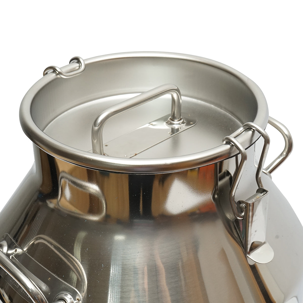 Rozsdamentes acél tejtartály fedéllel, 30 L, tehénfejő géphez, Breckner Germany