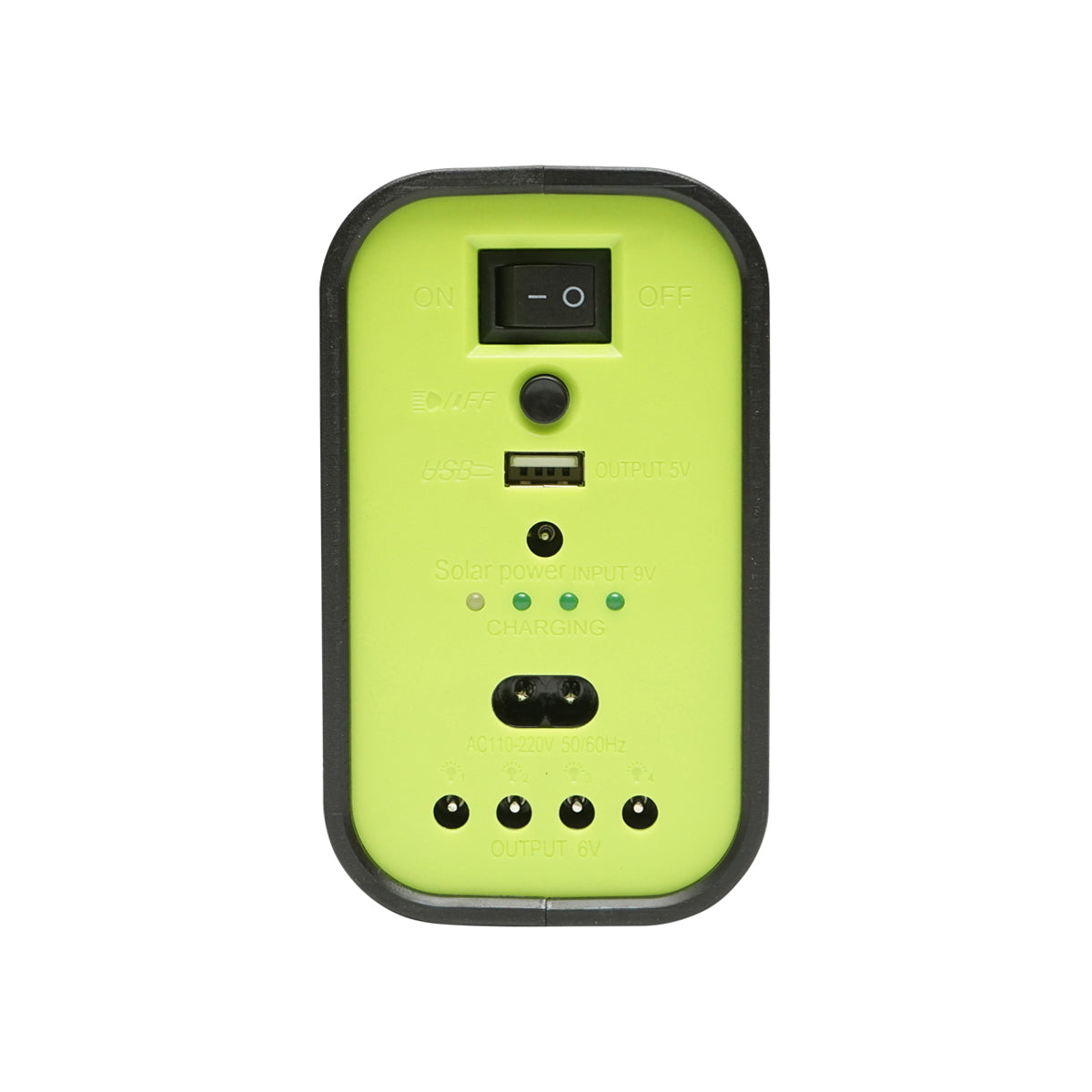 Hordozható LED világítási készlet 3 izzóval/projektorral, napelemmel és 6V, 4.5Ah akkumulátorral, horgászathoz, kempingezéshez, GD-17