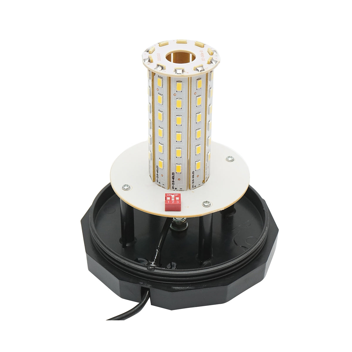 LED villogó, 12–24V, mágneses talppal, IP65