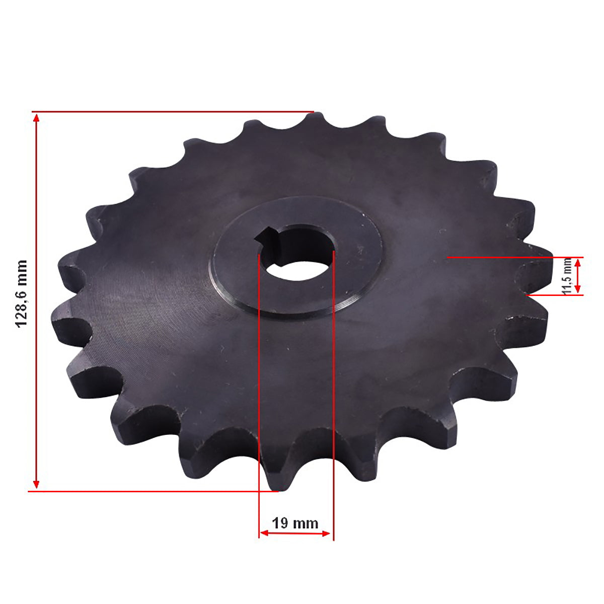 Lánckerék Z=20, 12B osztás, műtrágyaszóró egységhez